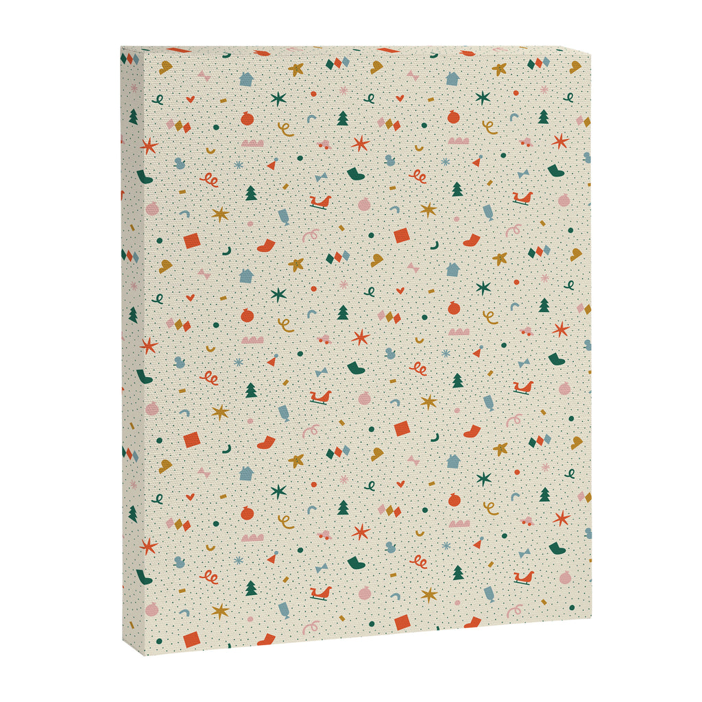 Retro abstract christmas decoration pattern Canvas Print Gallery Image 8