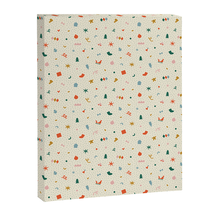 Retro abstract christmas decoration pattern Canvas Print Gallery Image 1