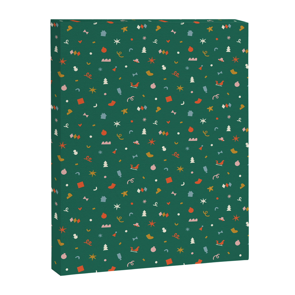Retro abstract christmas decoration pattern Canvas Print Gallery Image 8