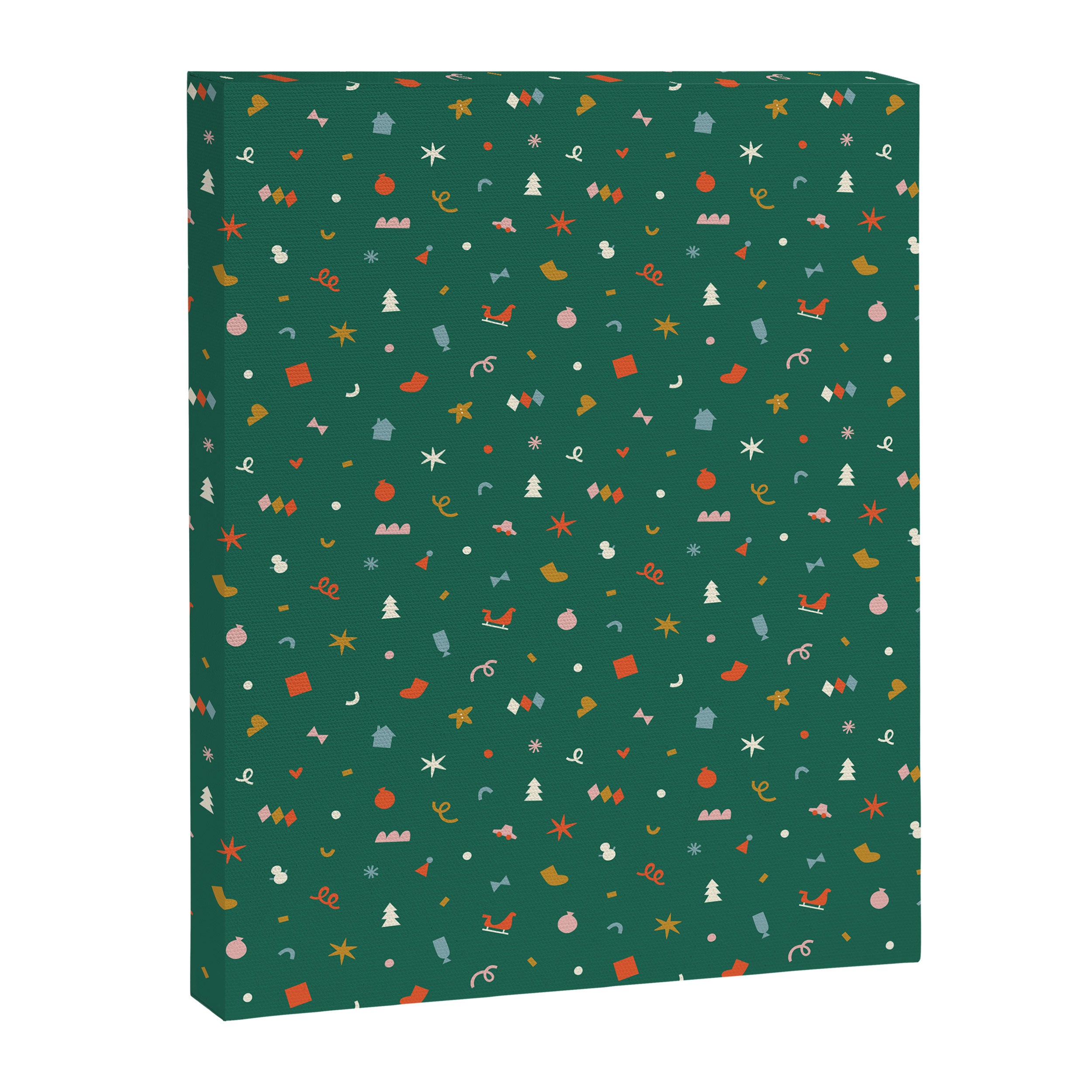 Retro abstract christmas decoration pattern Canvas Print Gallery Image 8