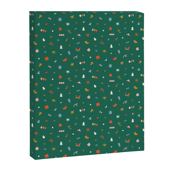 Retro abstract christmas decoration pattern Canvas Print Gallery Image 1