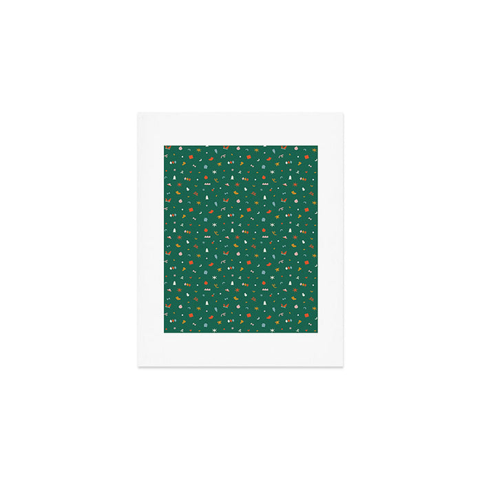Retro abstract christmas decoration pattern Art Print Gallery Image 1