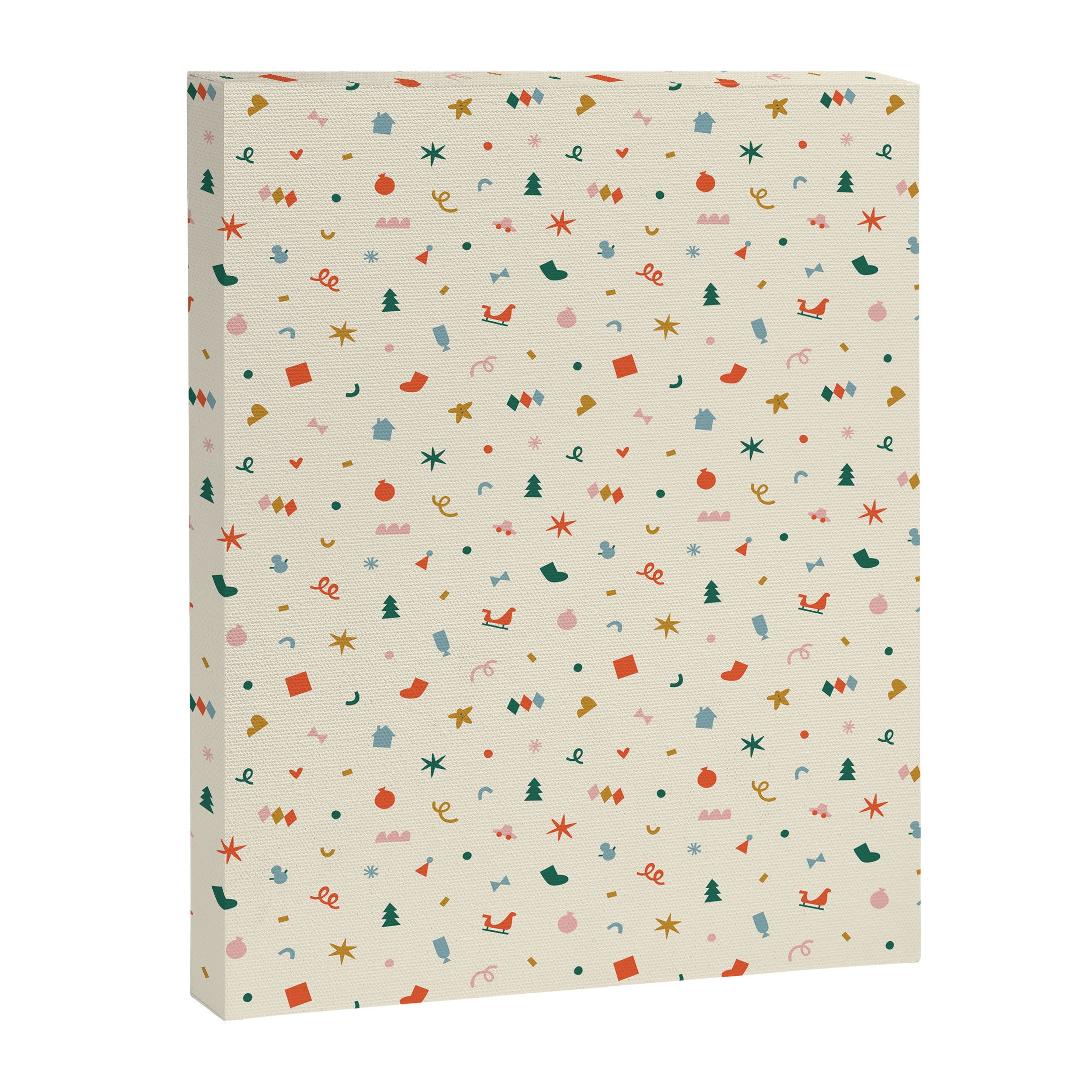 Retro abstract christmas decoration pattern Canvas Print Gallery Image 8