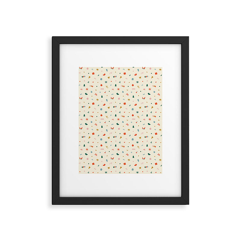 Retro abstract christmas decoration pattern Framed Art Print Gallery Image 6