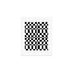 Retro black and white chackered pattern  Art Print Gallery Image 1