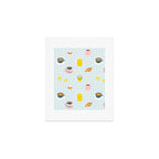 Retro breakfast coffee food pattern Art Print Gallery Image 1