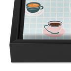 Retro breakfast coffee food pattern Framed Canvas Print Gallery Image 3