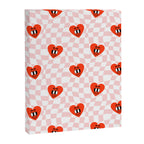 Retro cartoon love heart checkered pattern Canvas Print Gallery Image 8