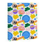 Retro cartoon sticker label pattern Canvas Print Gallery Image 8