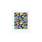 Retro cartoon sticker label pattern Art Print Gallery Image 1
