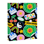 Retro cartoon sticker label pattern Canvas Print Gallery Image 8