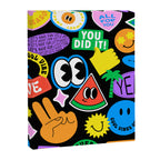 Retro cartoon sticker pattern Canvas Print Gallery Image 8