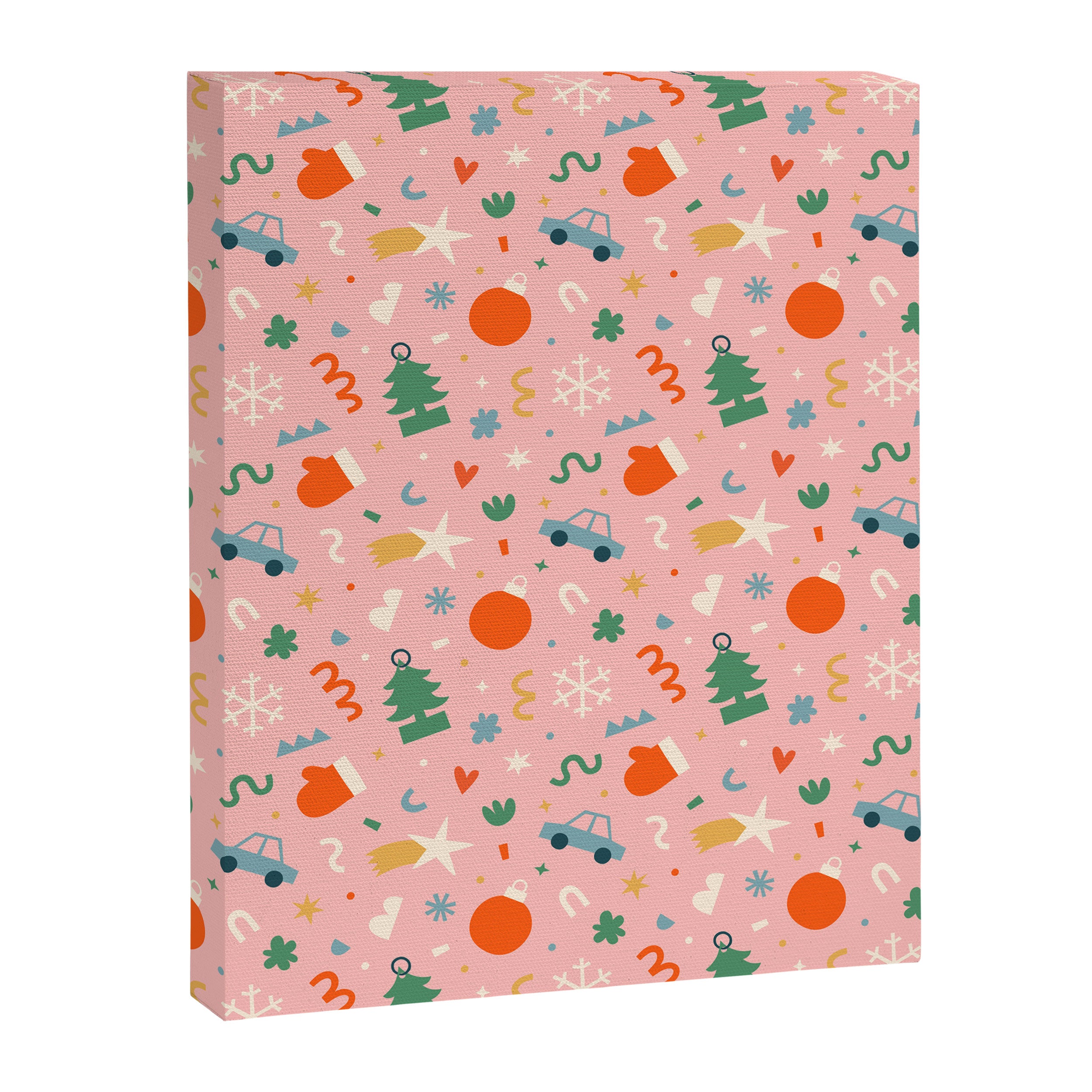 Retro christmas decoration art pattern Canvas Print Gallery Image 8