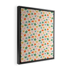 Retro christmas star shape art pattern Framed Canvas Print Gallery Image 2