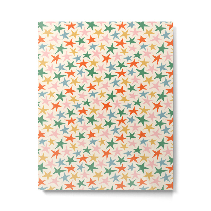 Retro christmas star shape art pattern Metal Print Gallery Image 1