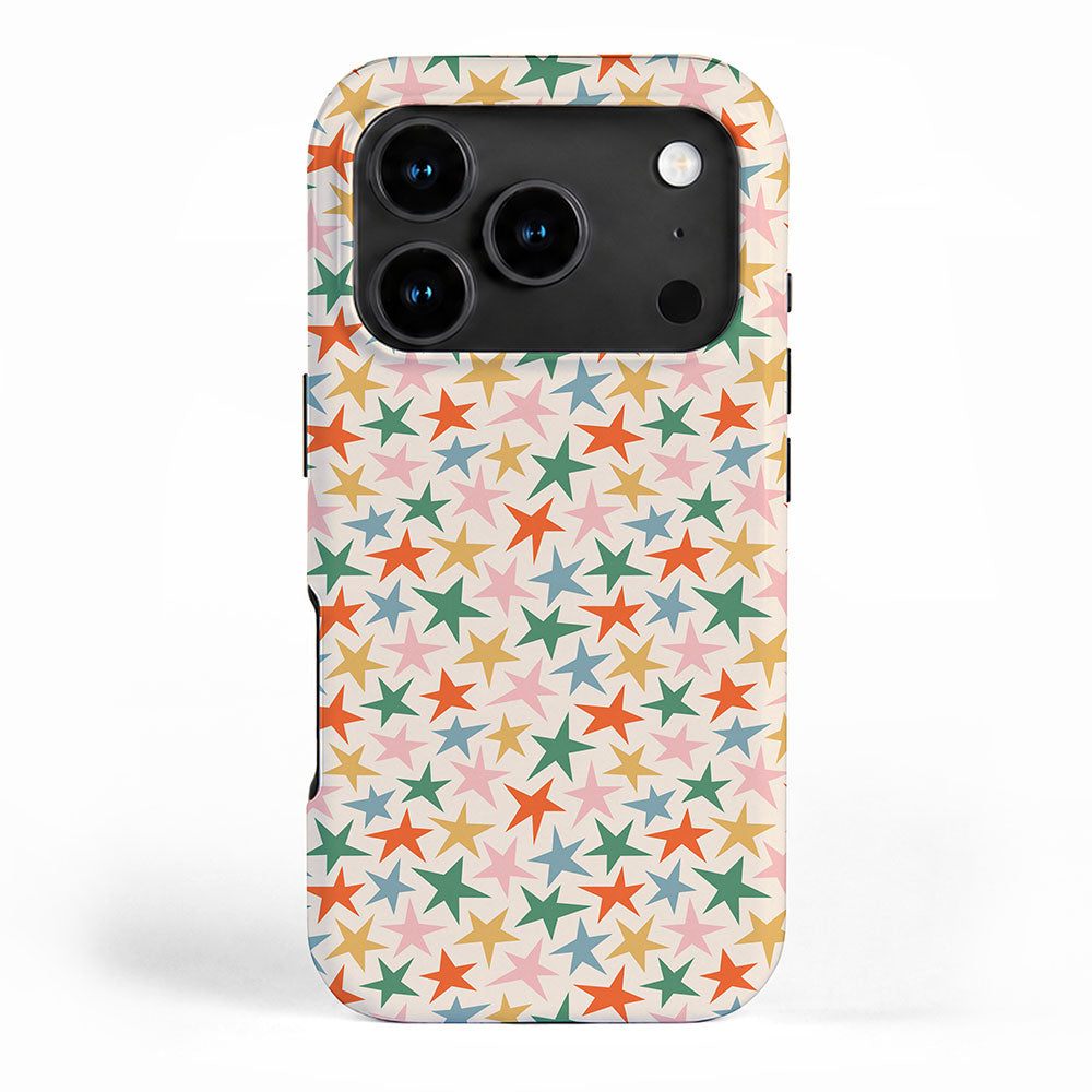 Retro christmas star shape art pattern iPhone Case Gallery Image 1