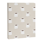 Retro coffee cup cartoon pattern Canvas Print Gallery Image 8