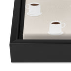 Retro coffee cup cartoon pattern Framed Canvas Print Gallery Image 3