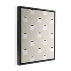 Retro coffee cup cartoon pattern Framed Canvas Print Gallery Image 2
