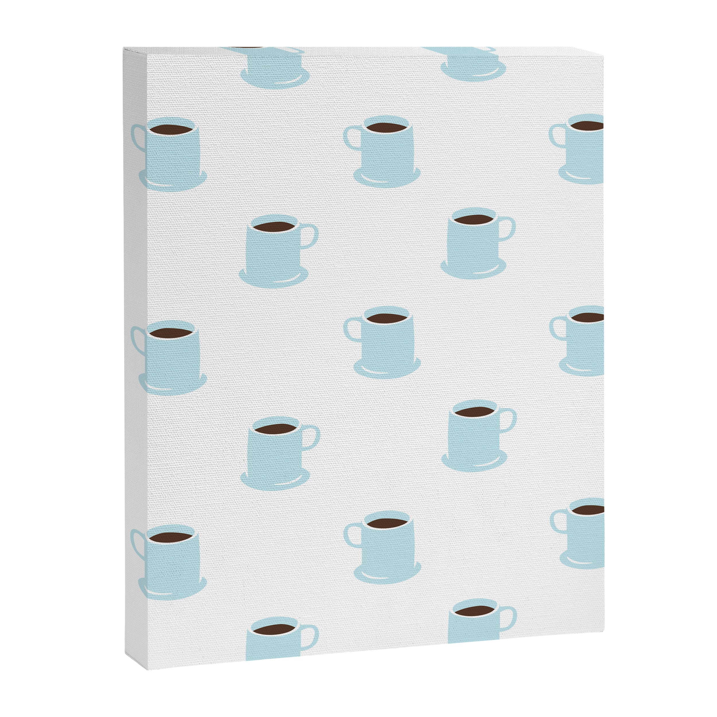 Retro coffee cup cartoon pattern Canvas Print Gallery Image 8