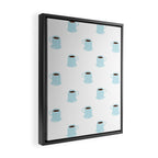 Retro coffee cup cartoon pattern Framed Canvas Print Gallery Image 2