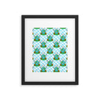Retro earth planet cartoon pattern Framed Art Print Gallery Image 6
