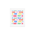 Retro funny sticker quote label pattern Art Print Gallery Image 1