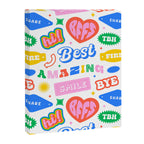 Retro funny sticker quote label pattern Canvas Print Gallery Image 8
