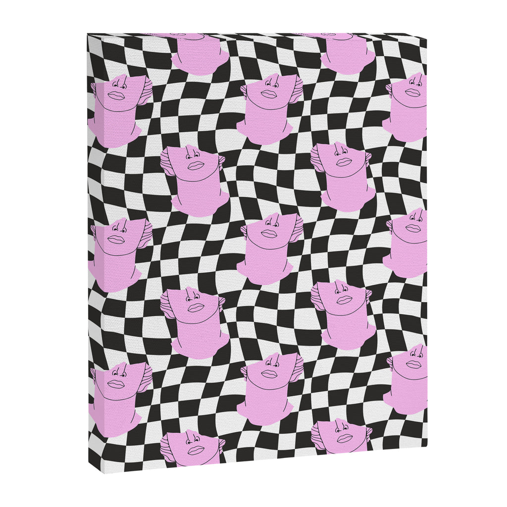 Retro greek statue vaporwave art pattern Canvas Print Gallery Image 8