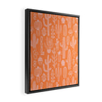 Retro hand drawn cactus plant pattern Framed Canvas Print Gallery Image 2