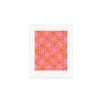 Retro happy face checkered pattern Art Print Gallery Image 1