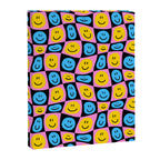 Retro happy smiling face checkered pattern Canvas Print Gallery Image 8