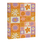 Retro hippie flower mosaic checkered pattern Canvas Print Gallery Image 8