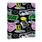 Retro holographic Y2K sticker pattern Canvas Print Gallery Image 8