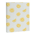 Retro lemon fruit slice cartoon pattern Canvas Print Gallery Image 8