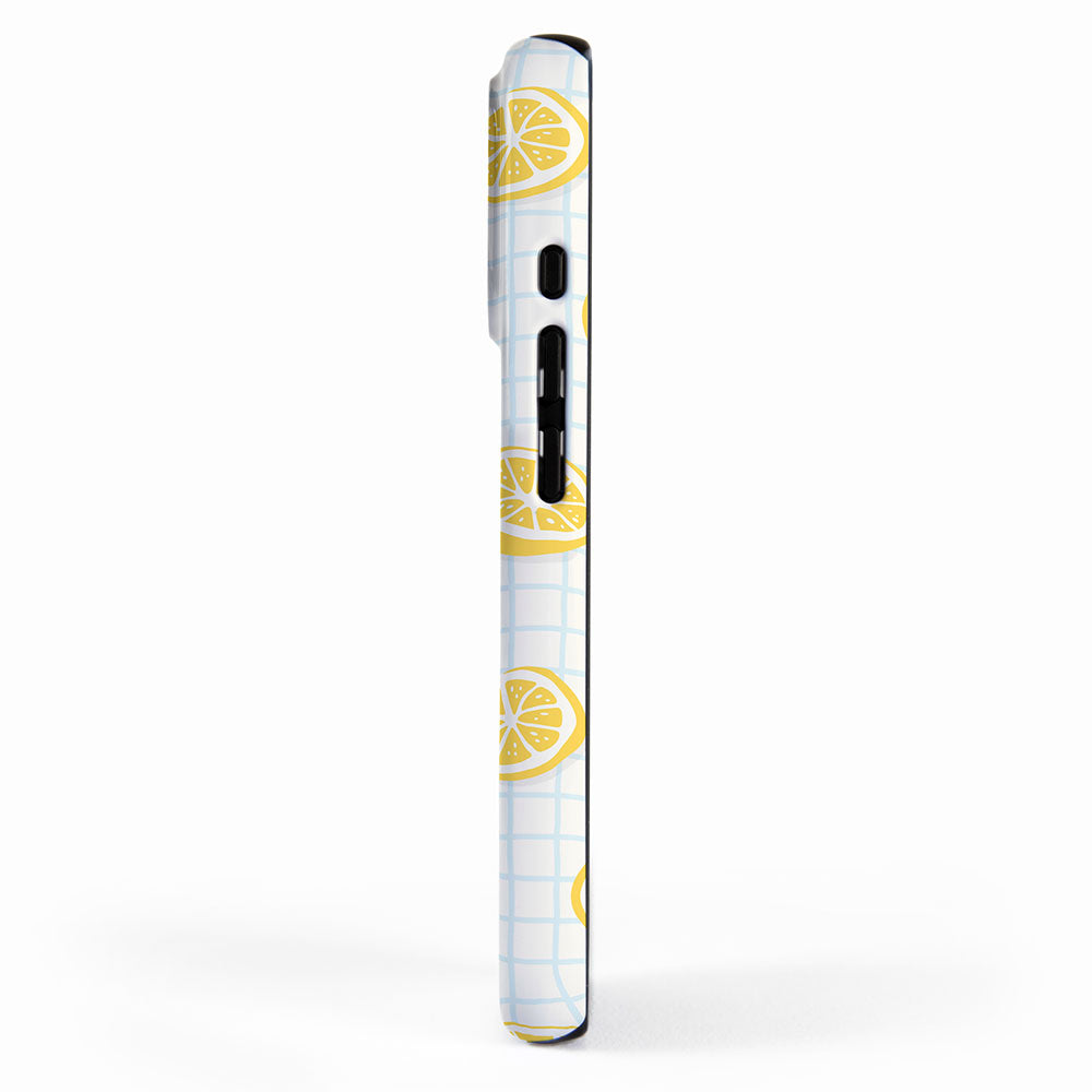 Retro lemon fruit slice cartoon pattern iPhone Case Gallery Image 2