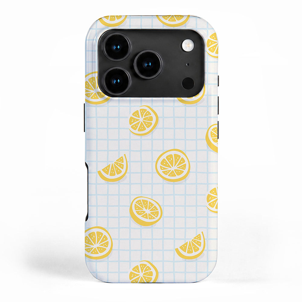 Retro lemon fruit slice cartoon pattern iPhone Case Gallery Image 1