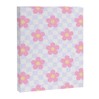 Retro pastel flower checkered art pattern Canvas Print Gallery Image 8