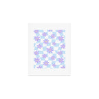 Retro psychedelic flower checkered print Art Print Gallery Image 1