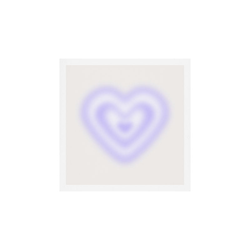 Retro psychedelic love heart blur gradient art Art Print Gallery Image 1