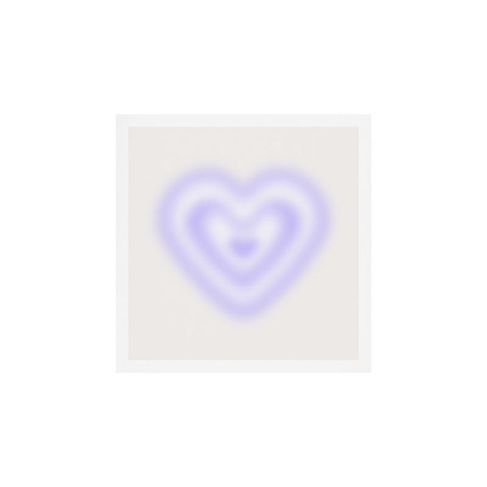 Retro psychedelic love heart blur gradient art Art Print Gallery Image 1