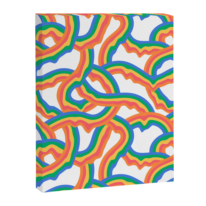 Retro psychedelic rainbow pattern Canvas Print Gallery Image 1