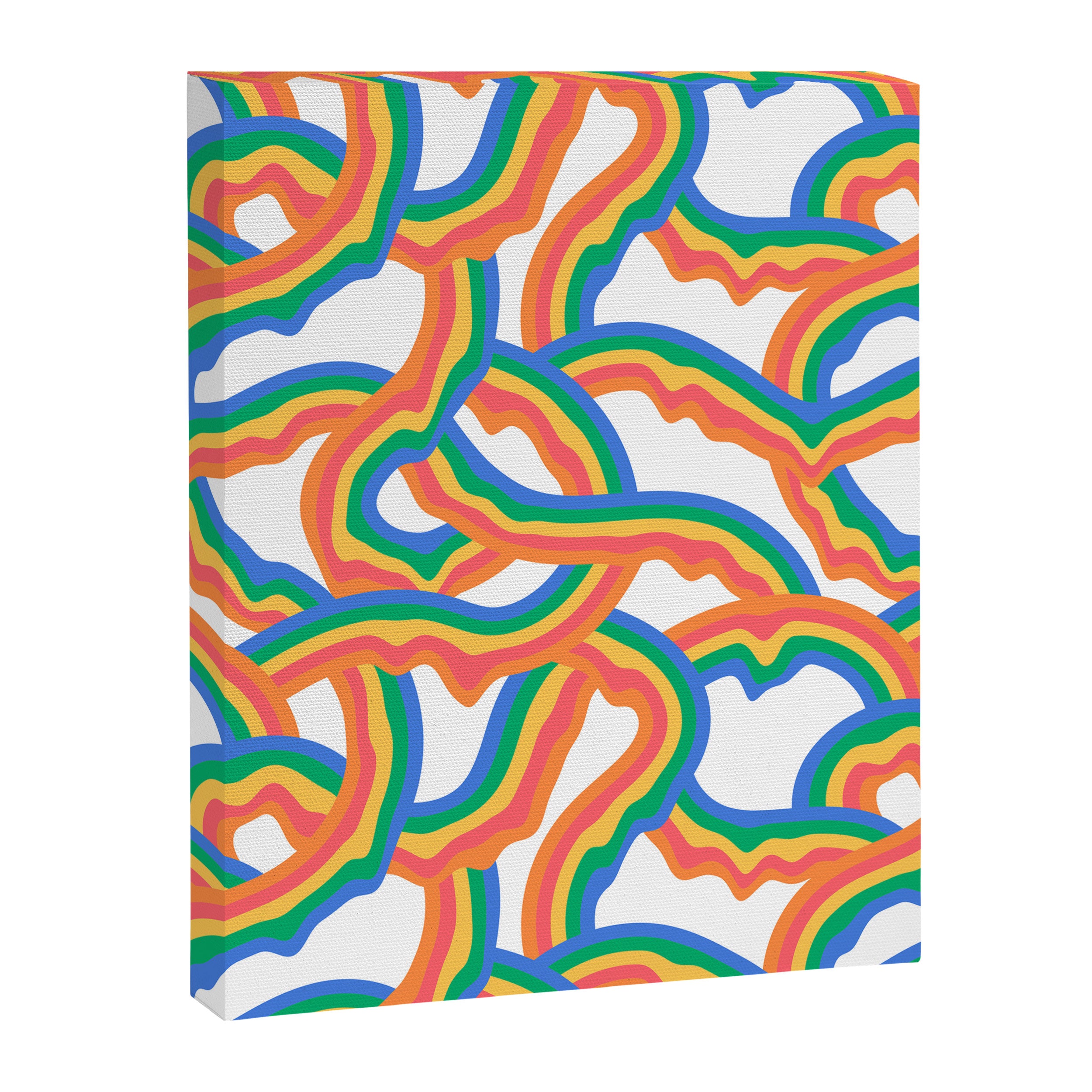 Retro psychedelic rainbow pattern Canvas Print Gallery Image 8