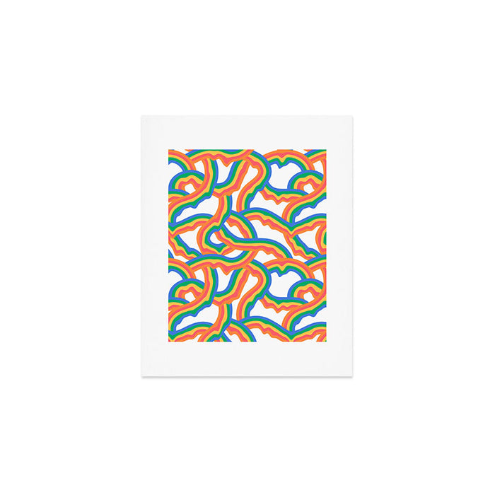 Retro psychedelic rainbow pattern Art Print Gallery Image 1