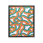 Retro psychedelic rainbow pattern Framed Canvas Print Gallery Image 8