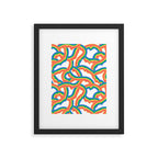 Retro psychedelic rainbow pattern Framed Art Print Gallery Image 6