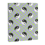 Retro psychedelic yin yang checkered pattern Canvas Print Gallery Image 8