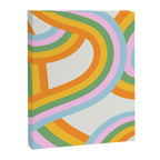 Retro rainbow stripe art print Canvas Print Gallery Image 8