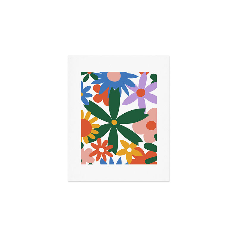 Retro spring flower nature drawing Art Print Gallery Image 1