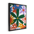 Retro spring flower nature drawing Framed Canvas Print Gallery Image 2
